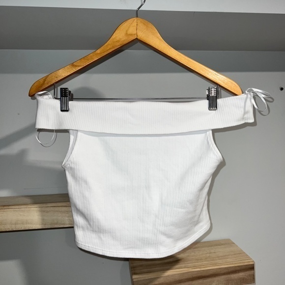 zara white off shoulder crop‎ top NWT - Picture 3 of 3